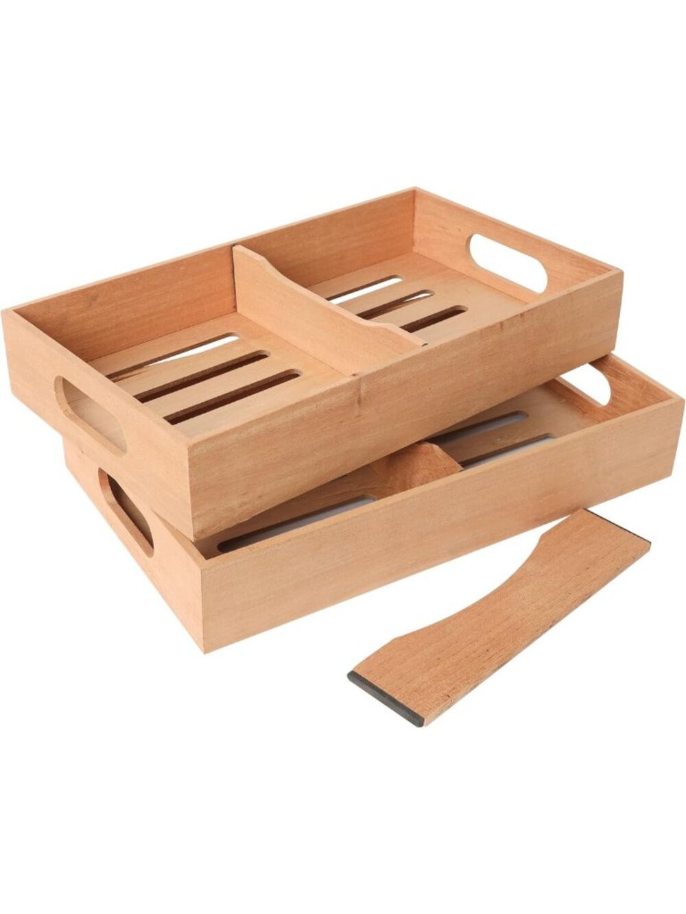 Cedar Cigar Tray with Adjustable Divider for Large Humidors & Walk-in Closets